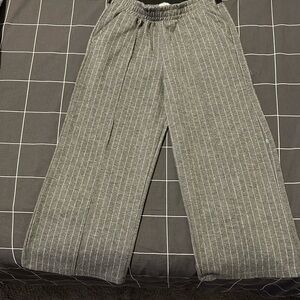 Zara Charcoal Pinstripe Trousers